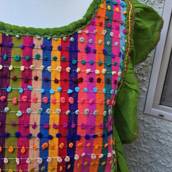 Handmade Pom Ruffle Blouse - Picture 4 of 10